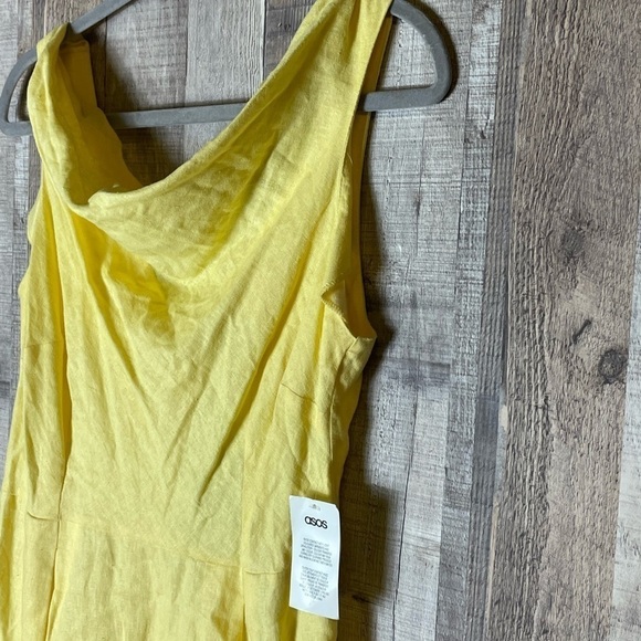 ASOS Yellow Linen Dress NWT - Picture 2 of 7